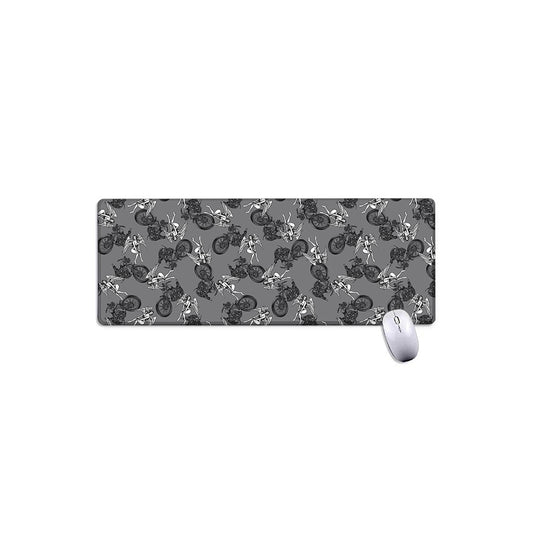 Motorcycle And Angel Pattern Print Extended Mouse Pad