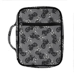 Motorcycle And Angel Pattern Print Front Pocket Bible Bag