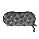 Motorcycle And Angel Pattern Print Glasses Case