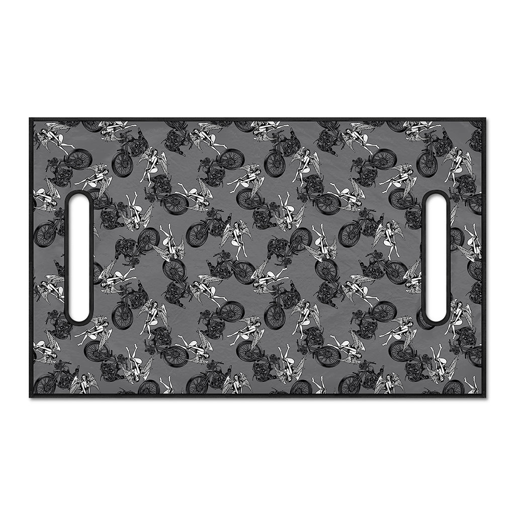 Motorcycle And Angel Pattern Print Golf Cart Seat Cover