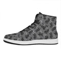 Motorcycle And Angel Pattern Print High Top Leather Sneakers