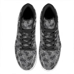 Motorcycle And Angel Pattern Print High Top Leather Sneakers