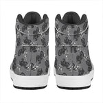 Motorcycle And Angel Pattern Print High Top Leather Sneakers