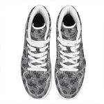 Motorcycle And Angel Pattern Print High Top Leather Sneakers