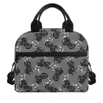 Motorcycle And Angel Pattern Print Insulated Lunch Bag
