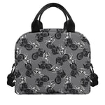 Motorcycle And Angel Pattern Print Insulated Lunch Bag