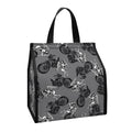 Motorcycle And Angel Pattern Print Insulated Lunch Tote
