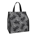 Motorcycle And Angel Pattern Print Insulated Lunch Tote
