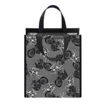 Motorcycle And Angel Pattern Print Insulated Lunch Tote