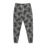 Motorcycle And Angel Pattern Print Jogger Pants