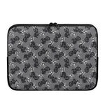 Motorcycle And Angel Pattern Print Laptop Sleeve