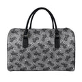 Motorcycle And Angel Pattern Print Leather Duffel Bag