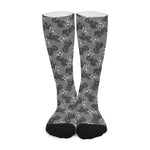 Motorcycle And Angel Pattern Print Long Socks