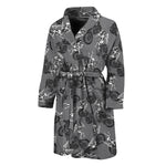 Motorcycle And Angel Pattern Print Men's Bathrobe