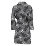 Motorcycle And Angel Pattern Print Men's Bathrobe