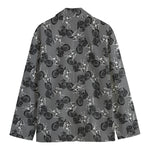 Motorcycle And Angel Pattern Print Men's Blazer