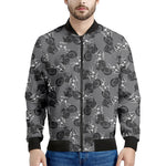 Motorcycle And Angel Pattern Print Men's Bomber Jacket