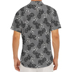 Motorcycle And Angel Pattern Print Men's Deep V-Neck Shirt