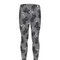 Motorcycle And Angel Pattern Print Men's Leggings