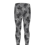 Motorcycle And Angel Pattern Print Men's leggings