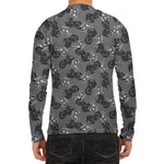 Motorcycle And Angel Pattern Print Men's Long Sleeve Rash Guard
