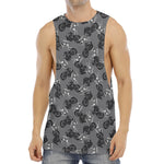 Motorcycle And Angel Pattern Print Men's Muscle Tank Top