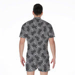 Motorcycle And Angel Pattern Print Men's Rompers