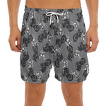 Motorcycle And Angel Pattern Print Men's Split Running Shorts