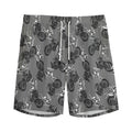 Motorcycle And Angel Pattern Print Men's Athletic Shorts