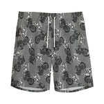 Motorcycle And Angel Pattern Print Men's Sports Shorts