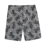 Motorcycle And Angel Pattern Print Men's Sports Shorts