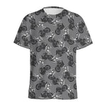 Motorcycle And Angel Pattern Print Men's Sports T-Shirt