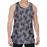Motorcycle And Angel Pattern Print Men's Velvet Tank Top