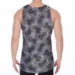 Motorcycle And Angel Pattern Print Men's Velvet Tank Top