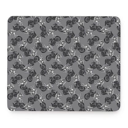 Motorcycle And Angel Pattern Print Mouse Pad
