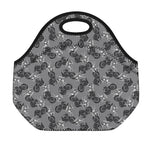 Motorcycle And Angel Pattern Print Neoprene Lunch Bag