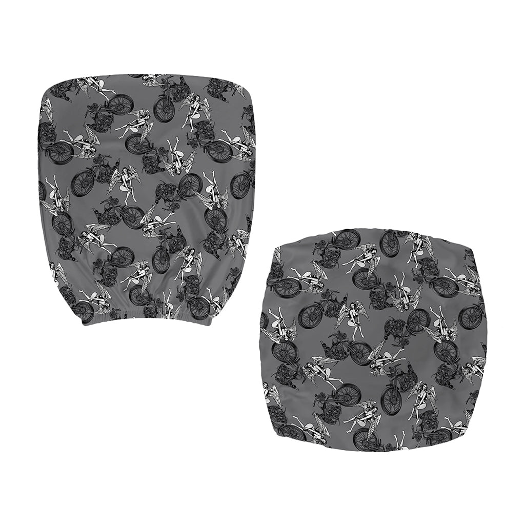 Motorcycle And Angel Pattern Print Office Chair Cover