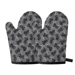 Motorcycle And Angel Pattern Print Oven Mitts
