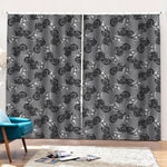 Motorcycle And Angel Pattern Print Pencil Pleat Curtains