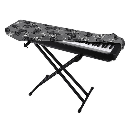 Motorcycle And Angel Pattern Print Piano Keyboard Cover
