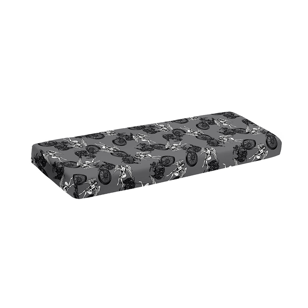 Motorcycle And Angel Pattern Print Piano Keyboard Cover