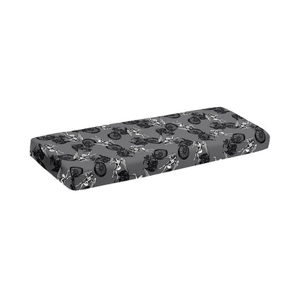 Motorcycle And Angel Pattern Print Piano Keyboard Cover