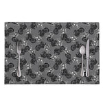 Motorcycle And Angel Pattern Print Placemat