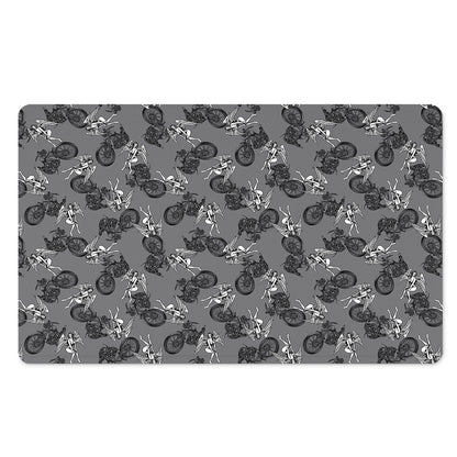 Motorcycle And Angel Pattern Print Polyester Doormat