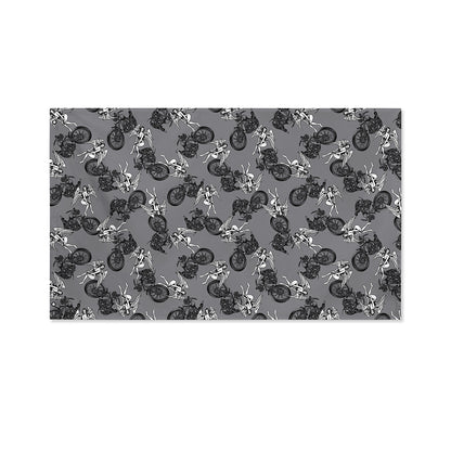 Motorcycle And Angel Pattern Print Polyester Flag