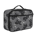 Motorcycle And Angel Pattern Print Portable Lunch Bag