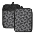 Motorcycle And Angel Pattern Print Pot Holders With Pocket