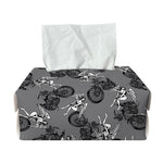 Motorcycle And Angel Pattern Print Rectangle Tissue Box Cover