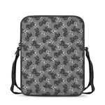 Motorcycle And Angel Pattern Print Rectangular Crossbody Bag