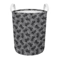 Motorcycle And Angel Pattern Print Round Laundry Basket